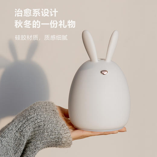 萌兔迷你加湿器小家用静音卧室小型车载usb办公室桌面礼物补水便携式宿舍学生用空气净化器可爱喷雾办公桌 商品图3