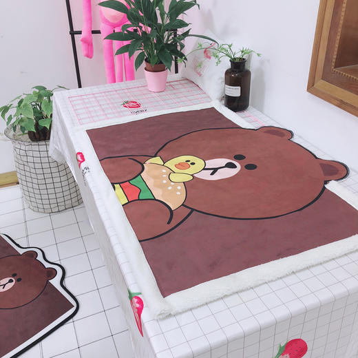 异形带扣卡通羊羔绒毯 商品图1