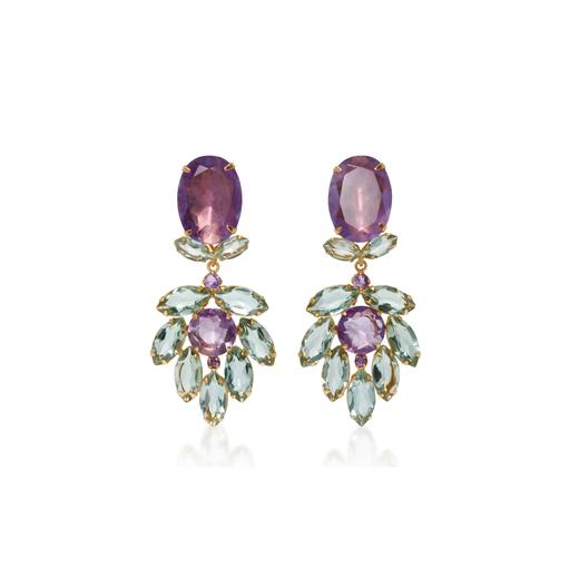 北京仓｜Bounkit-Amethyst-紫水晶 绿水晶 2种戴法 耳环［美国设计师］ 商品图1