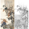孙天牧竖幅工笔山水白描底稿-《东坡夜游赤壁》-多种白描尺寸可选-ST30 商品缩略图0