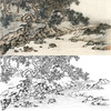 孙天牧横幅工笔山水白描底稿-《松风泉声图》-多种白描尺寸可选-ST42 商品缩略图0