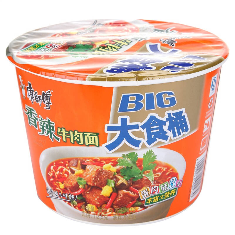 大食桶143g 康师傅香辣牛肉面