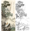孙天牧竖幅工笔山水人物白描底稿-《联吟图》-多种白描尺寸可选-ST26 商品缩略图0