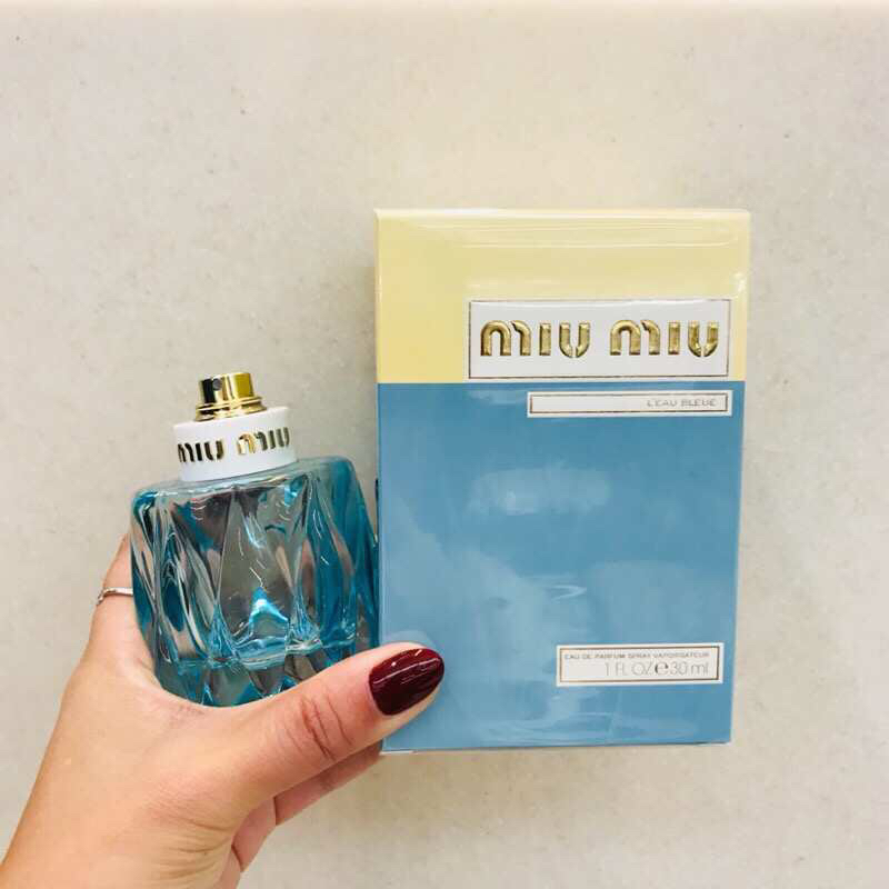 miumiu新款蓝铃花香水蓝瓶森林味30ml送礼盒