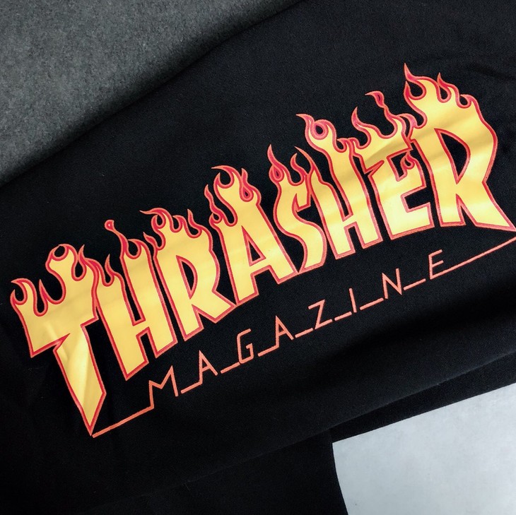 2018新款上市 thrasher flame 火焰侧标jogger束脚长裤