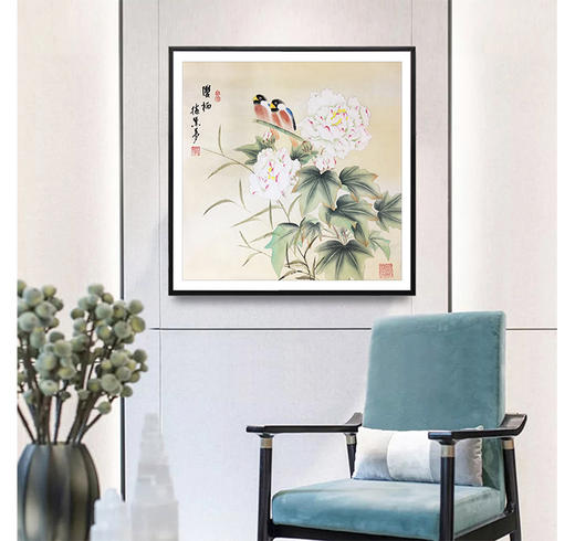 滕黛梦-真迹-工笔花鸟画 《双栖》办公室 书房 客厅 商品图0