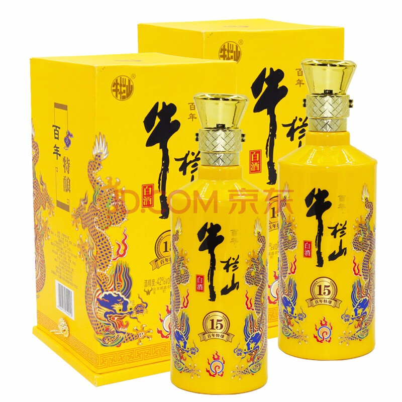 牛栏山 特酿 15年小黄龙 42度 500ml【双支装】