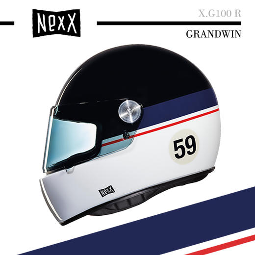【特价】葡萄牙NEXX  X.G100R Grandwin 胜利碳纤维复古运动机车头盔 商品图0