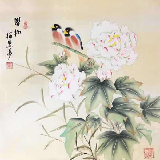 滕黛梦-真迹-工笔花鸟画 《双栖》办公室 书房 客厅 商品图1