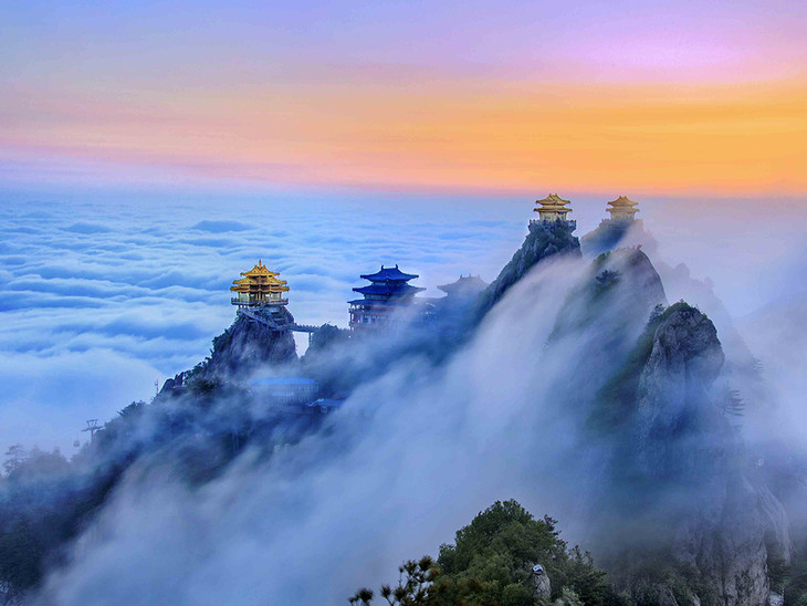 嵩山少林寺,洛阳老君山(伏牛山主峰,住山顶)【五一】"