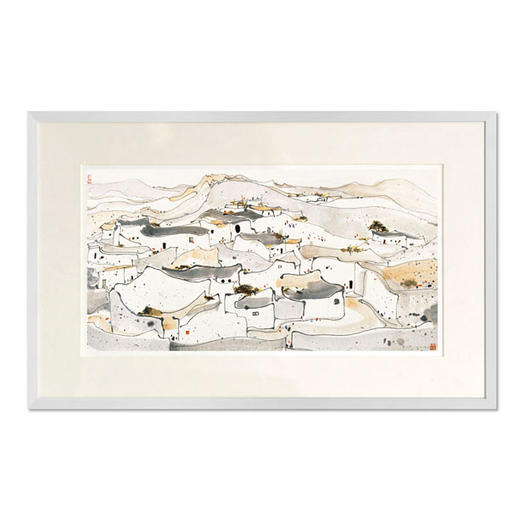 圣之艺品 送礼佳品艺术版画  吴冠中《阿尔泰山村》 商品图0