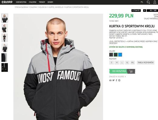 欧单外原 cropp 秋冬款 拼色户外冲锋连帽加厚棉衣外套  WT148 商品图0