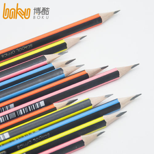 博酷HB沾顶三角铅笔BK09003学生书写铅笔安全无毒环保 12支/盒 商品图0