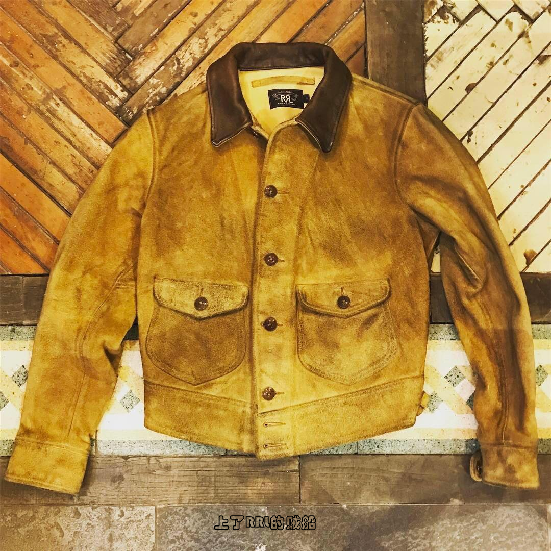 高阶成衣~美国复古 skinner oiled-suede jacket德普同款,翻毛皮衣