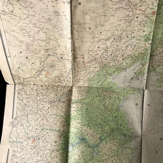 1937年战时日本绘测东亚以及中国双面老地图 商品图5