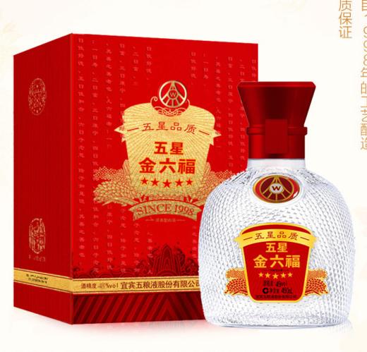 【金六福】五粮液出品 12年老酒 红五星 白酒 52度/ 450ml /瓶 商品图3