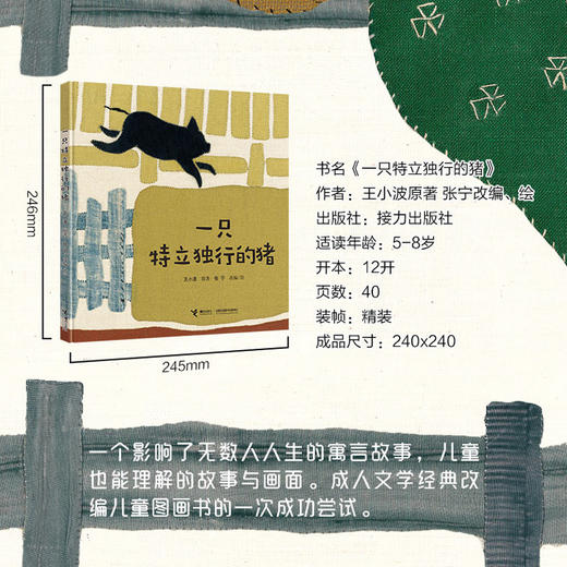 娃娃龙原创图画书 一只特立独行的猪 荣获2018年冰心儿童图书奖 每个中国人都应该读的人生寓言 商品图1