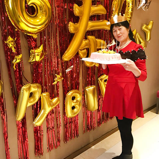 老人生日寿宴布置爸妈长辈60岁80岁酒店背景装饰字母气球套餐上门布置 商品图2