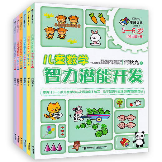 新版全6册何秋光儿童数学智力潜能开发3-6岁幼儿童早教启蒙书籍 何秋光思维训练数学思维游戏3-7岁幼儿园数学启蒙脑力智力开发丛书 商品图3