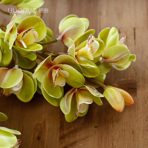 手感大花蕙兰仿真花高档中式装饰花假花绢花客厅餐桌茶几花艺摆件 商品图3