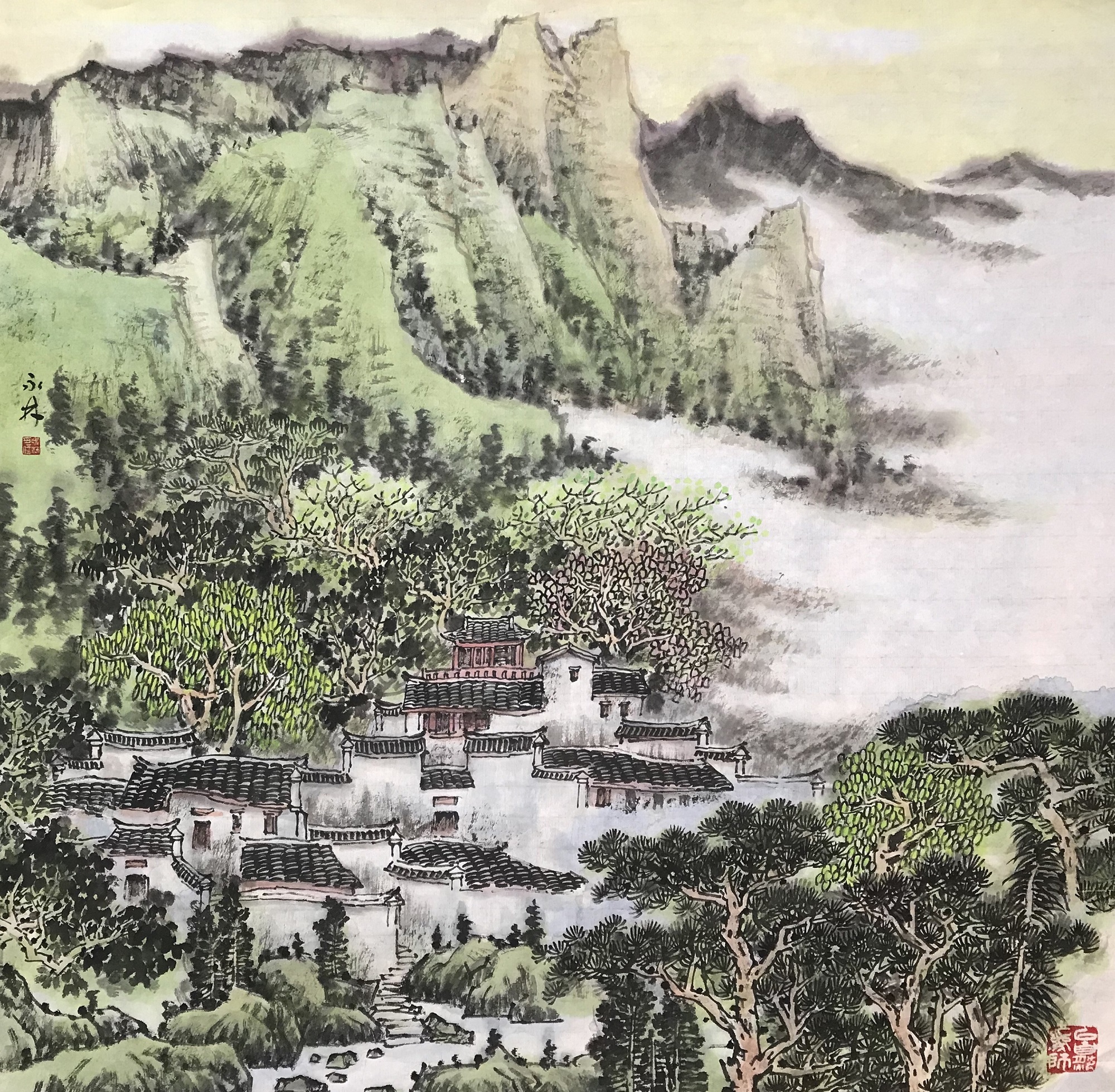 李永林 -真迹- 山水画 《山水》办公室 客厅