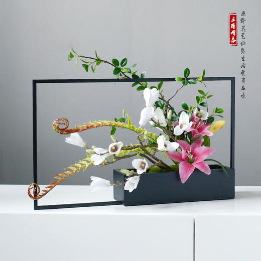 新中式风格仿真假花套装 样板房餐桌摆件禅意装饰花绢花艺术插花 商品图1