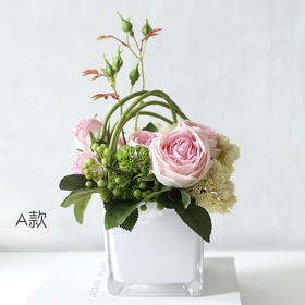 手感保湿玫瑰仿真花样板房间花艺成品套装餐厅茶几玫瑰花假花摆件