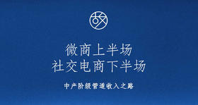新中产管道收入：微商上半场，社交电商下半场