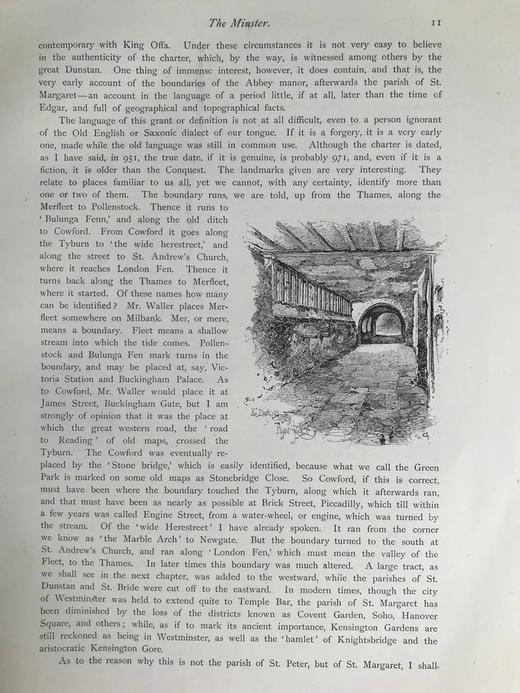 1890年 威斯敏斯特教堂 版画大师Herbert Railtonde建筑钢笔画大量精美插图 漆面精装8开 商品图9