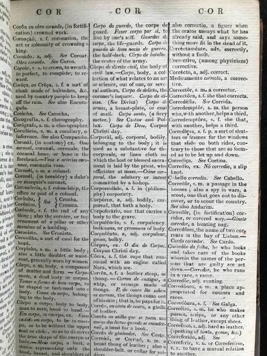 1813年 葡萄牙语-英语词典（全2卷） 皮装大32开 商品图7