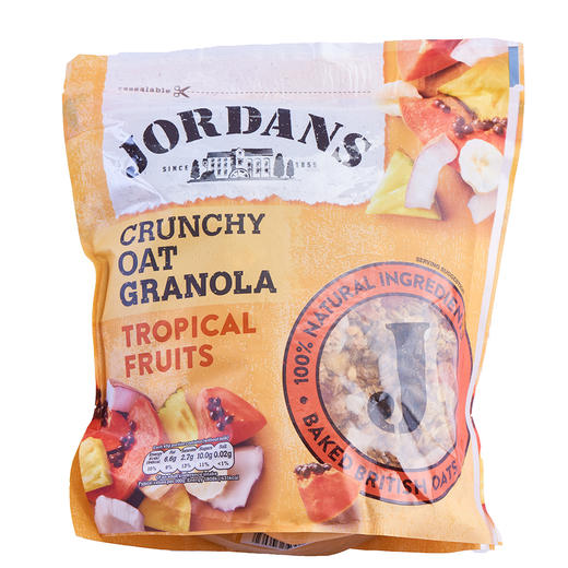 JORDANS巧丹思英国进口蜂蜜热带水果即食早餐营养冲调麦片750g 商品图4