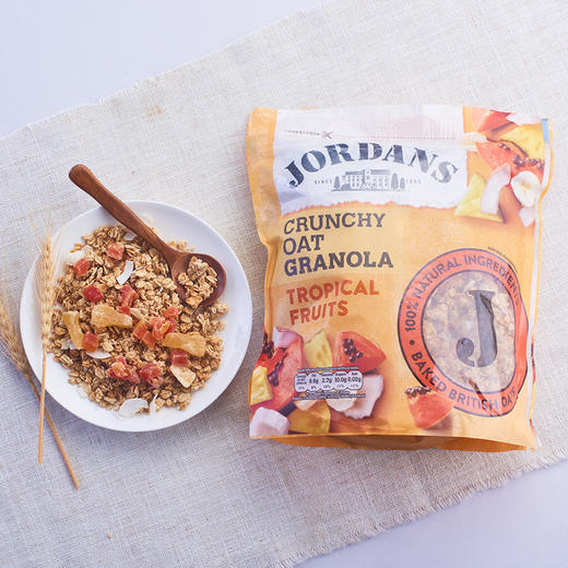 JORDANS巧丹思英国进口蜂蜜热带水果即食早餐营养冲调麦片750g 商品图2