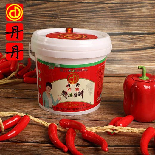 丹丹红油郫县豆瓣酱 四川特产正宗川菜调料 郫县豆瓣酱6kg*1桶装 商品图1