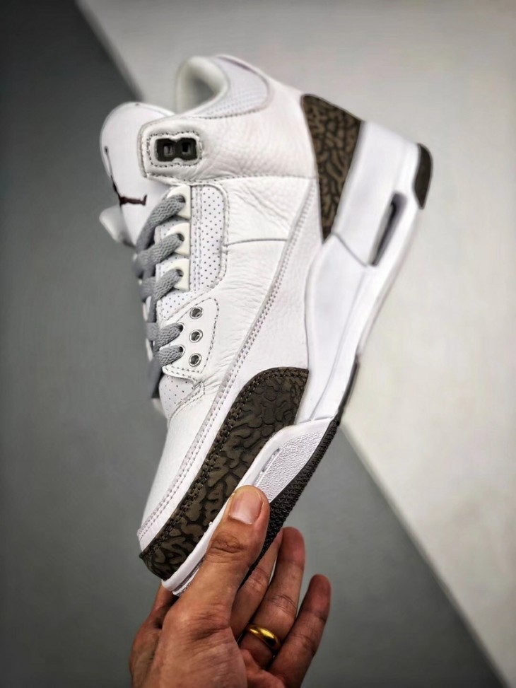 男款鞋 air jordan 3 "mocha" aj3 摩卡白咖爆裂纹复刻 篮球鞋