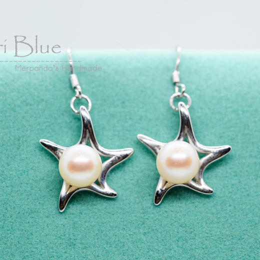 海星珍珠耳环 Puri Blue 商品图0