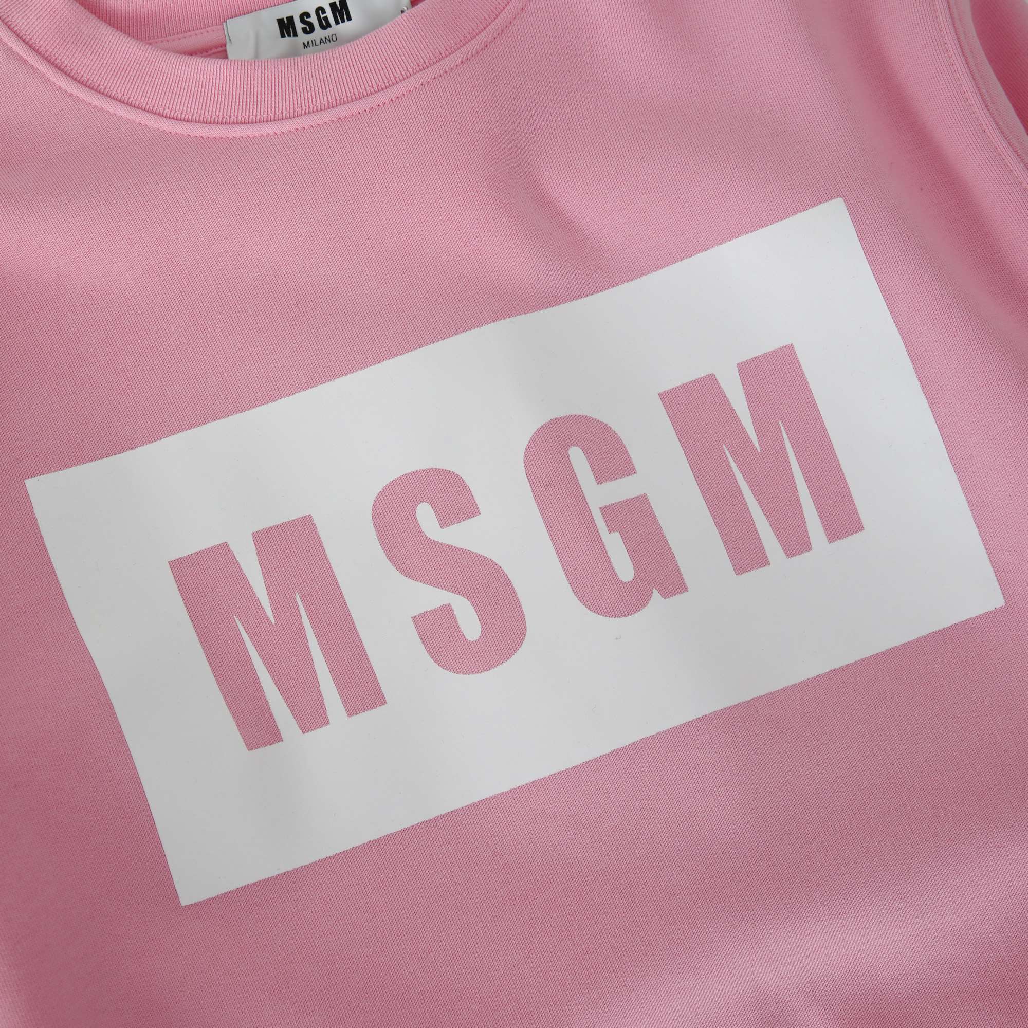 msgm 18秋冬 黑/粉色 纯棉 内抓绒 msgmbox大logo 套