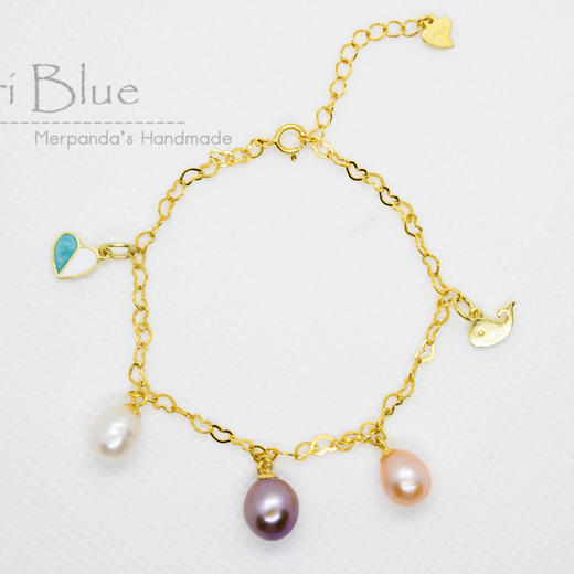 【周边】一物一拍 A01 巴洛克满天星珍珠手链 Puri Blue 商品图0