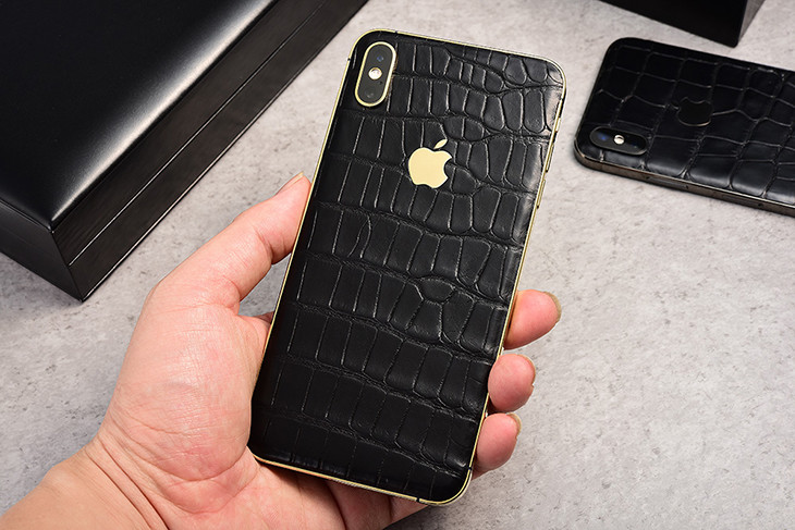 苹果xs max黑色,苹果xsmax黑色 iphone xs xs max 黑色鳄鱼皮 定制版