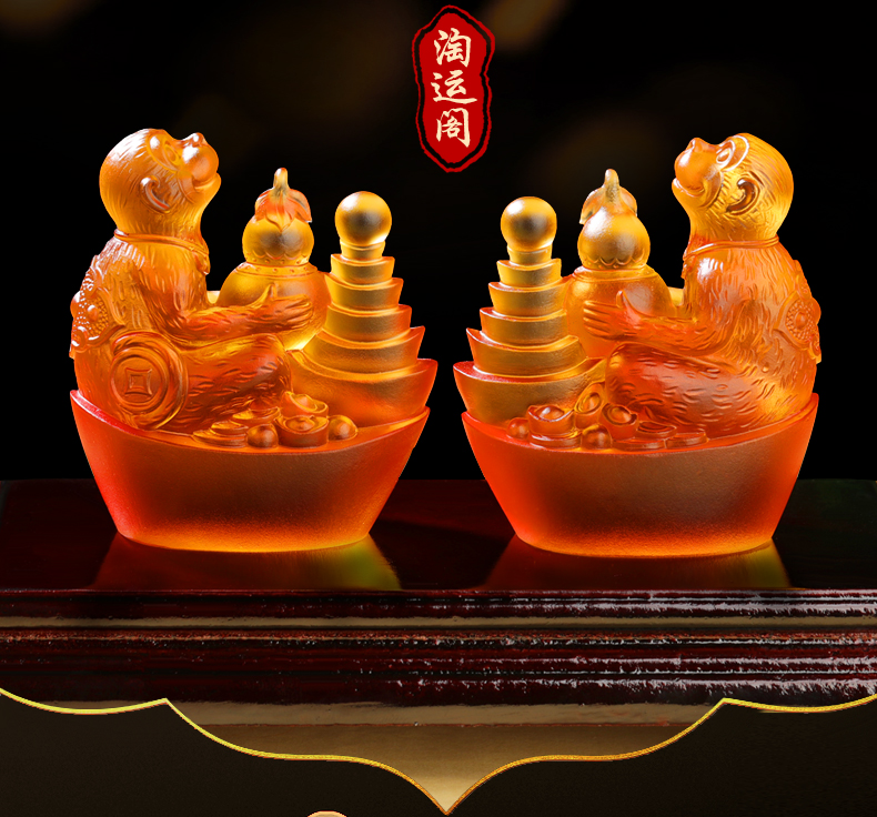 灵猴赐宝 属鼠2019年吉祥物摆件