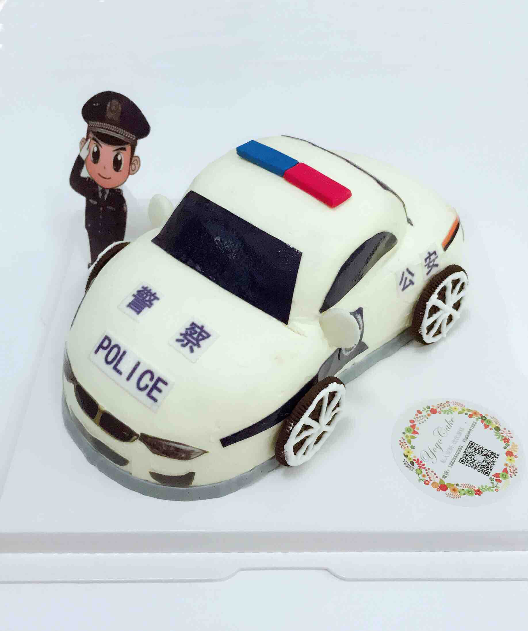 u店上新《警车蛋糕》立体款