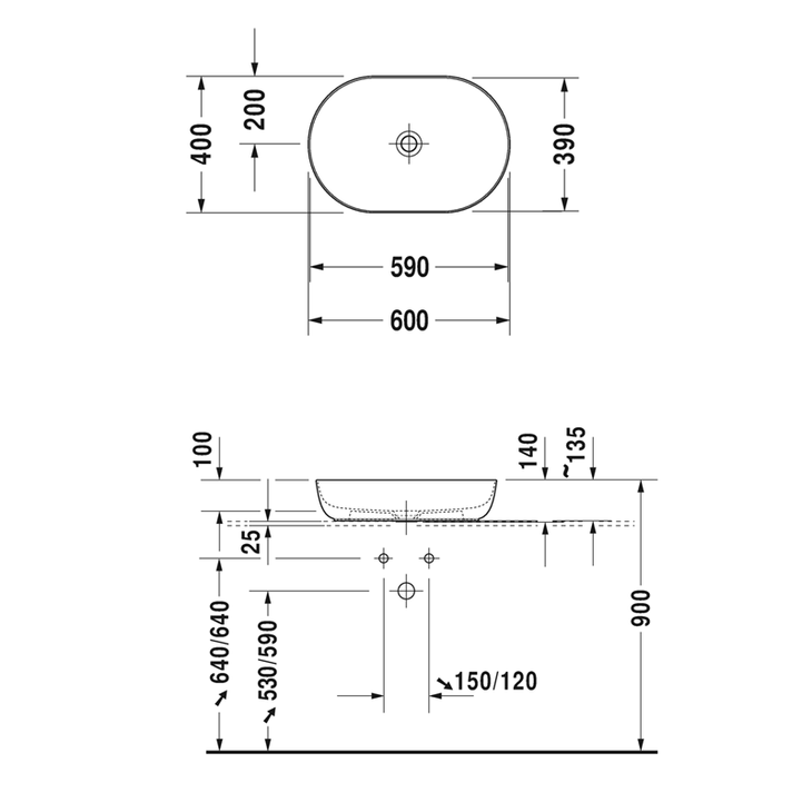 037960杜拉维特duravit luv系列浴室面盆台上盆