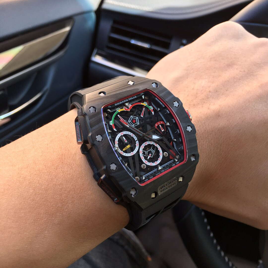 理查德米勒【richard mille】rm50-03系列 进口vk跑秒计时石英机芯 碳