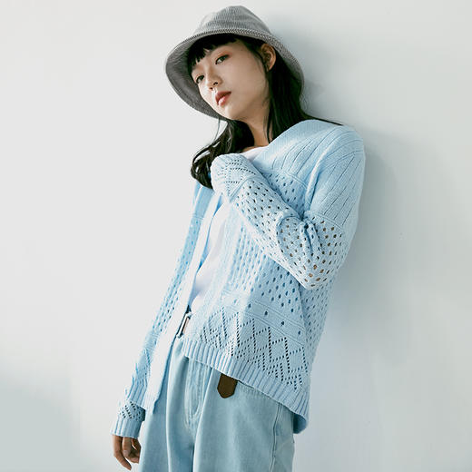 素缕秋装女2018新款文艺上衣女显瘦开衫毛衣外套针织衫女SX8250喨 商品图0