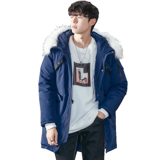 AMH男装冬装2018青年中长款连帽加厚羽绒服男PA7365琳 商品图1