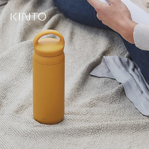 日本KINTO新款不锈钢保温杯 提手日系简约ins风咖啡杯 500ml 商品图2