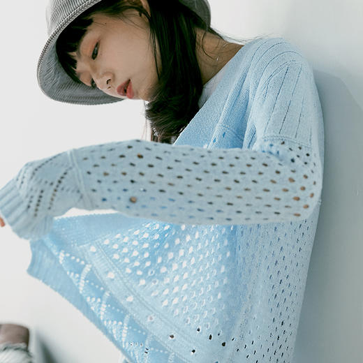 素缕秋装女2018新款文艺上衣女显瘦开衫毛衣外套针织衫女SX8250喨 商品图2