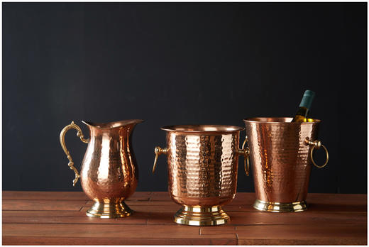 NS家居 nsfurniture 进口金属手工艺水壶冰桶酒桶组合NSDE-135185A*Copper/Brass;135187A;135188 商品图5
