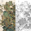刘彦水白描底稿-大竖幅工笔山水-《高岭暖翠图》-多种白描尺寸可选-LQ77 商品缩略图0