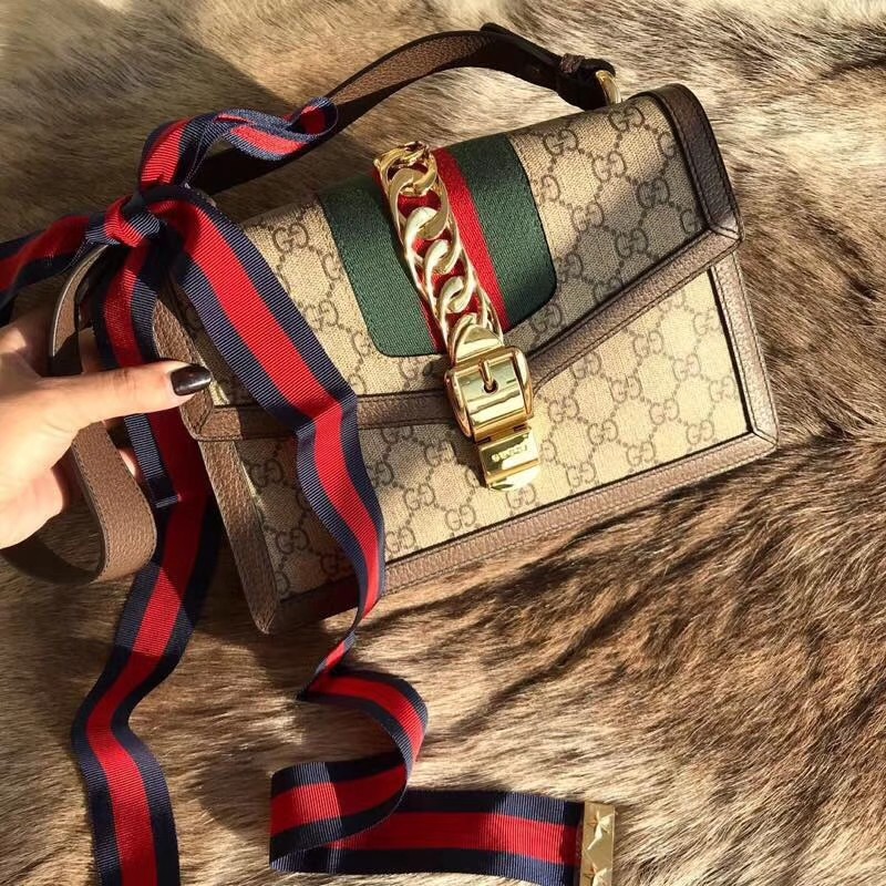 全新的gucci sylvie三色女包