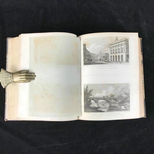 1828年 十九世纪的伦敦 大量精美版画 皮装16开 商品图14